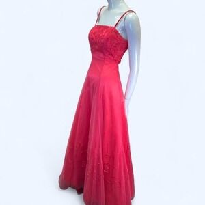 Sean Collection Y2K hot pink beaded prom dress princess formal